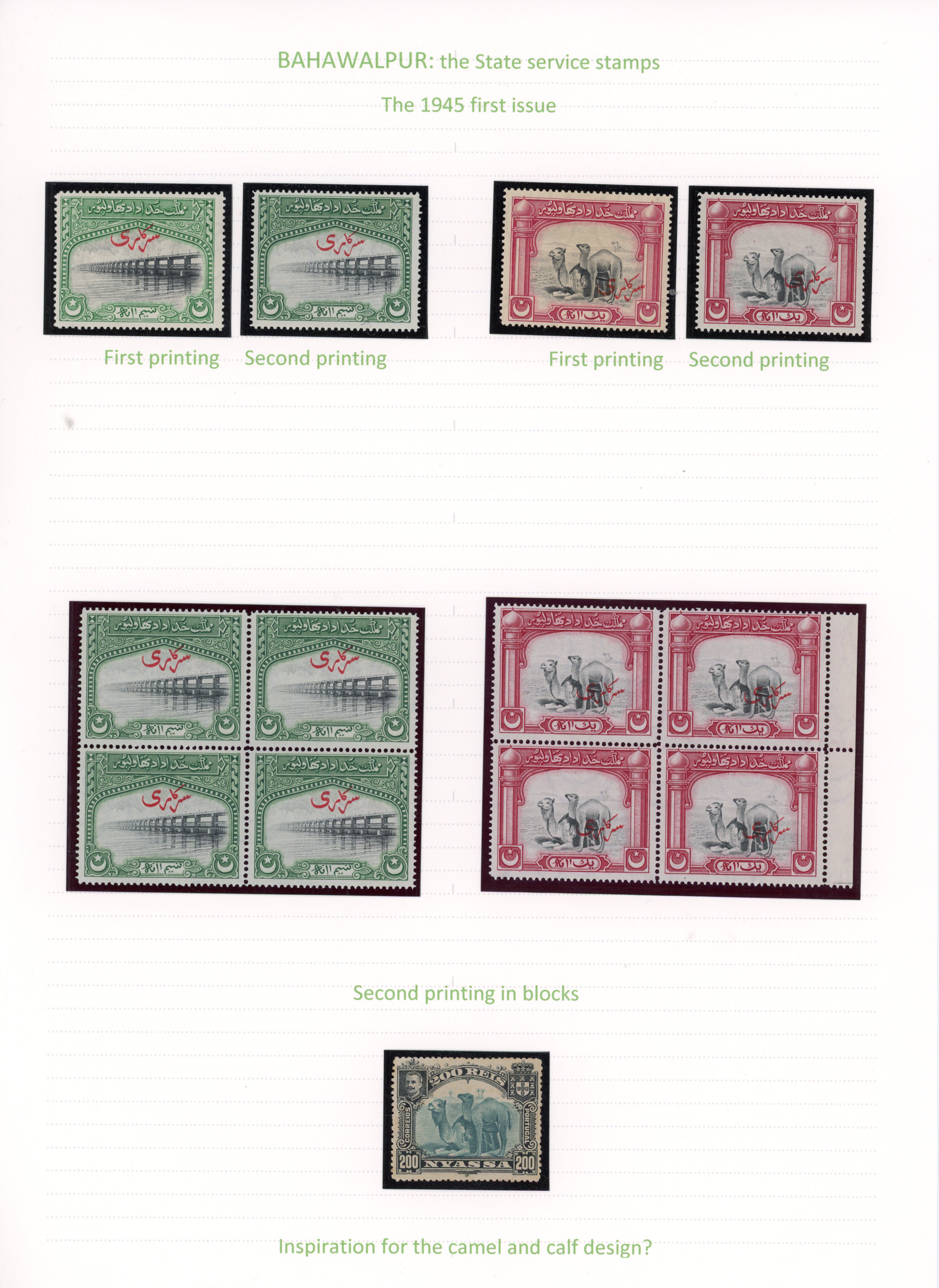 Bahawalpur SG O1-2 vars mint
