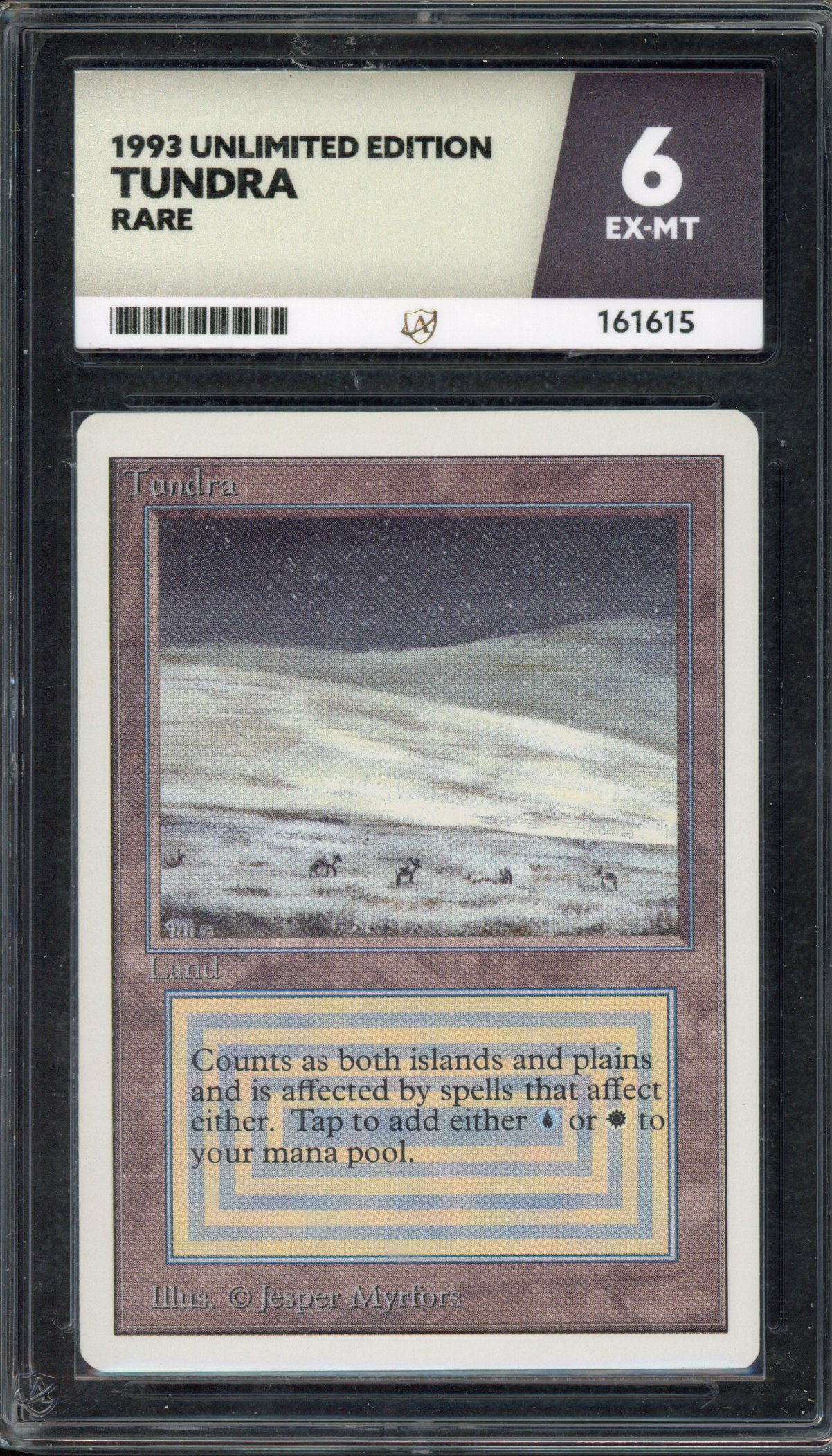 Magic The Gathering - Tundra Unlimited ACE Graded 6 EX-MT