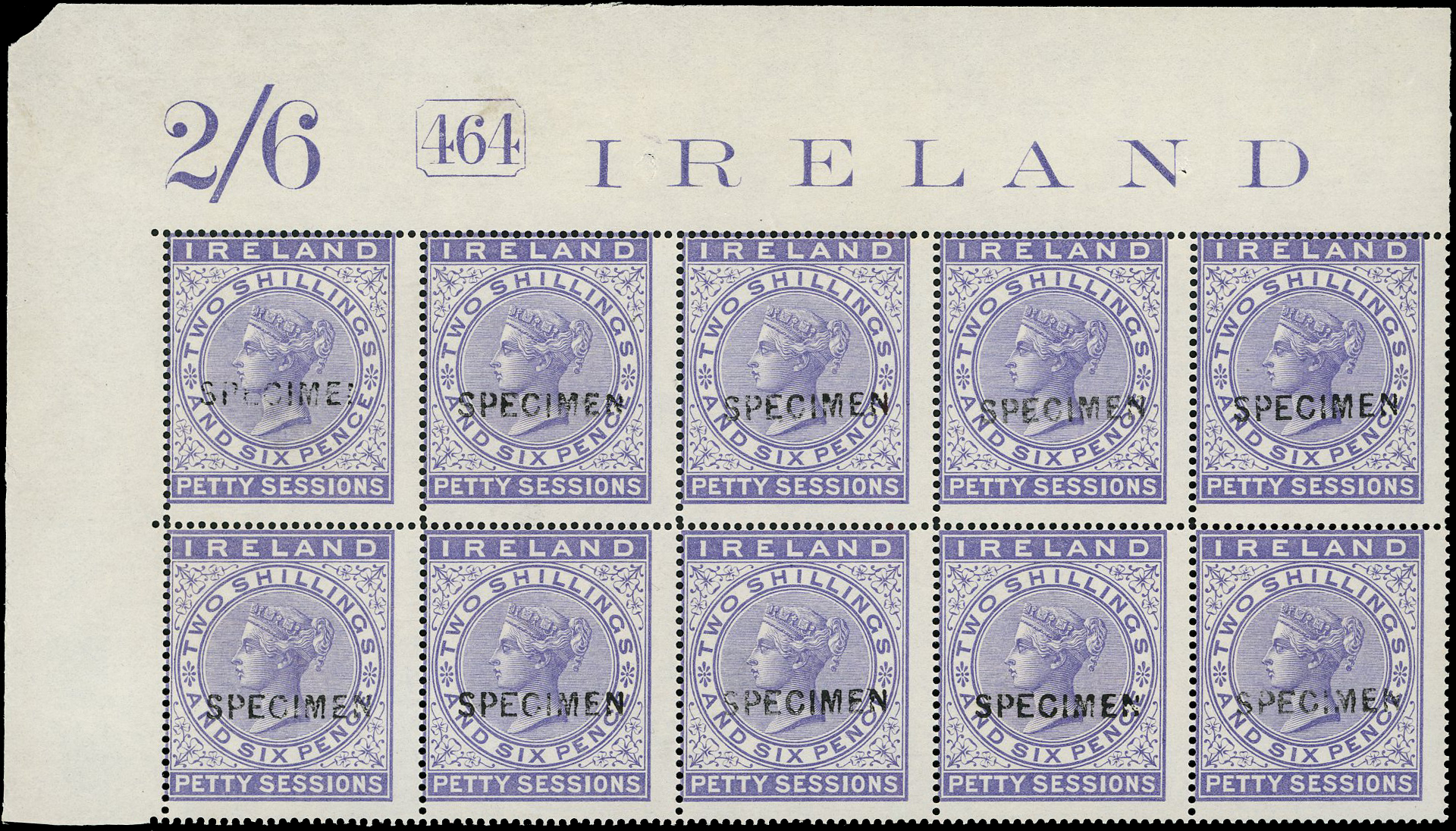 Ireland Petty Sessions Current Number Blocks of 10, unmounted 