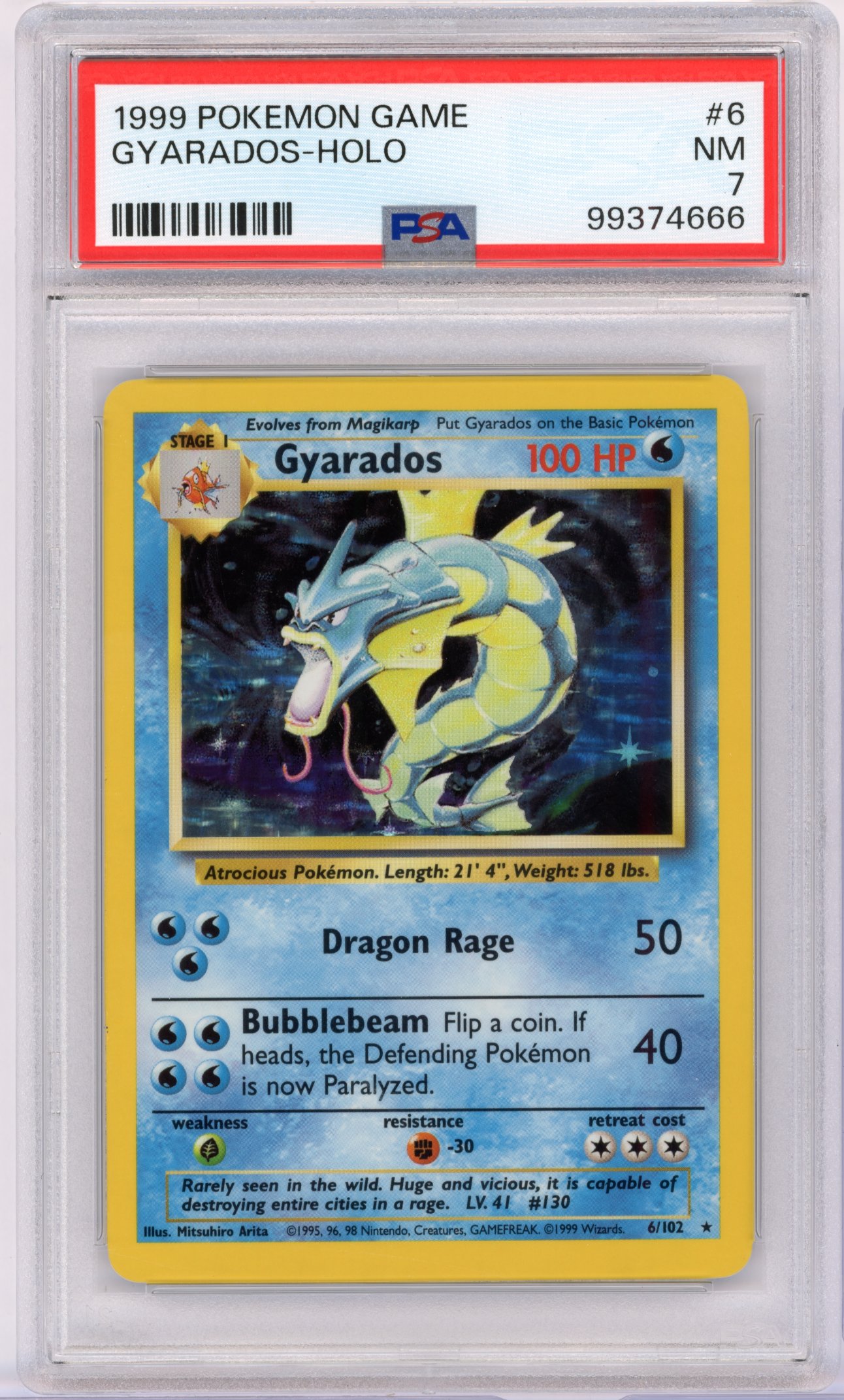PSA 7 Gyarados #6 Holo Base Set