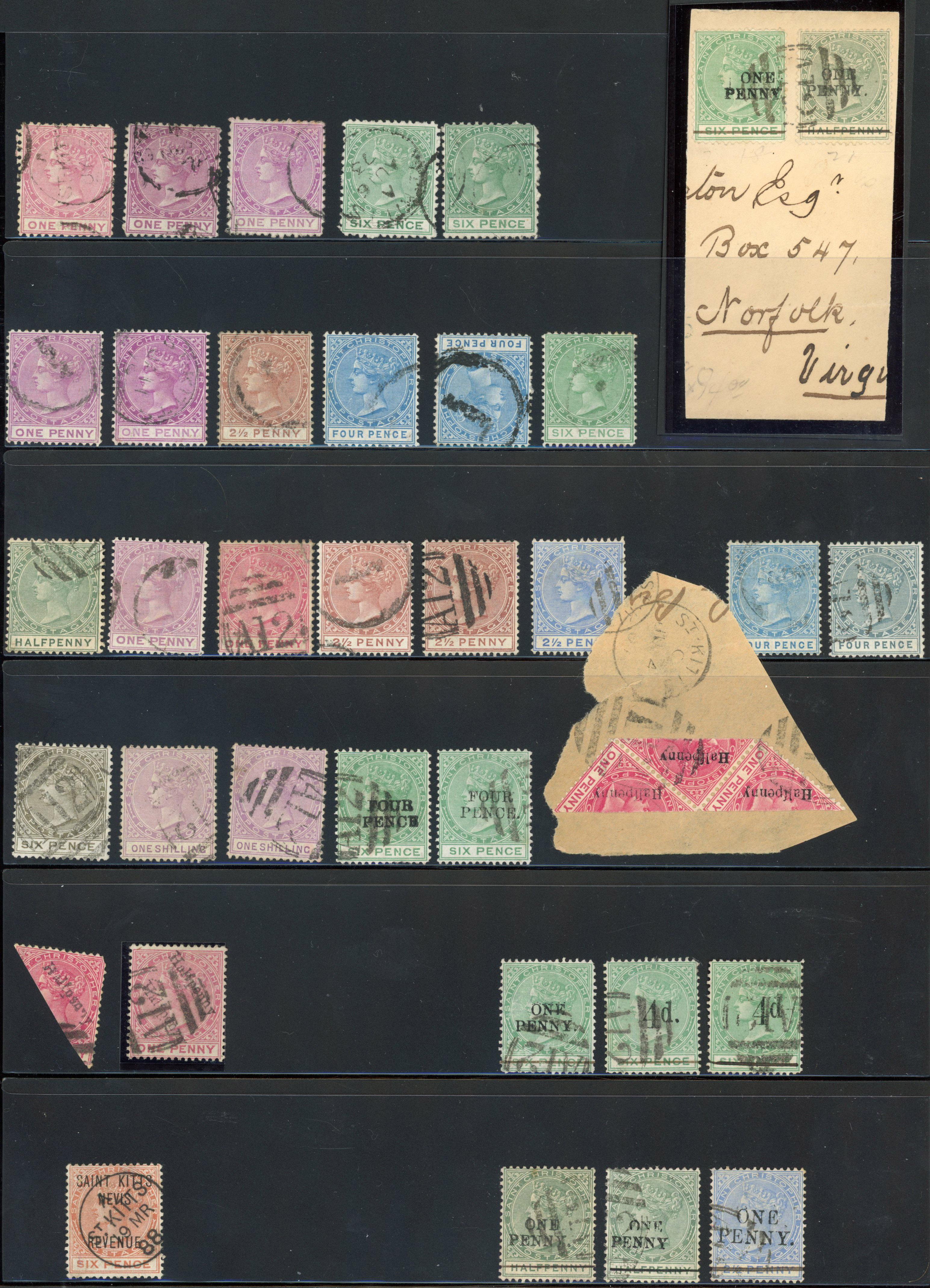 St Kitts and Nevis 1870-88 collections used