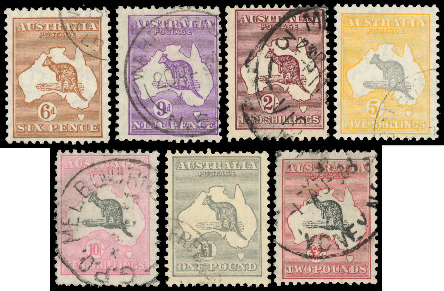 Australia SG 132-8 used