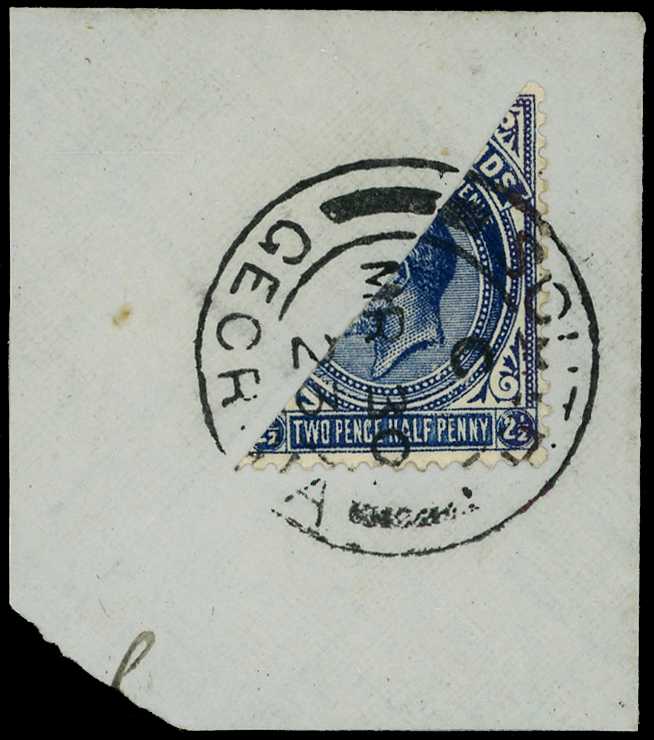South Georgia. 1923 bisected use of the 2½d...