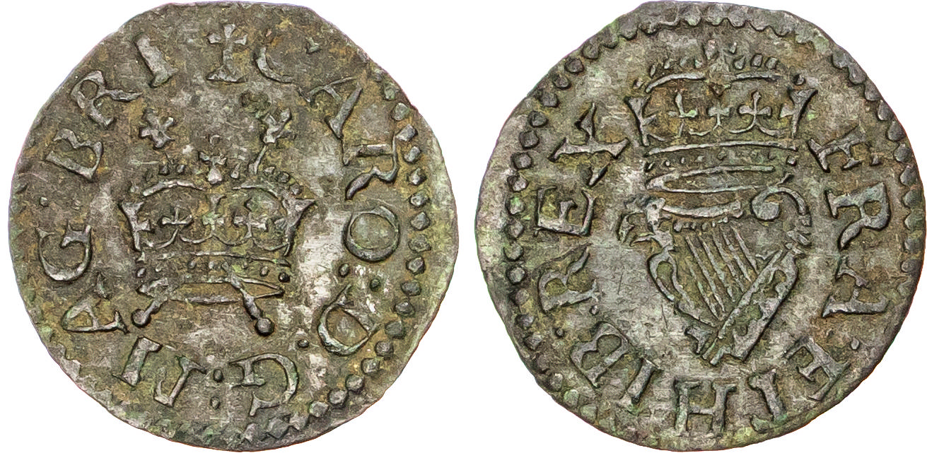 Charles I (1625-1649), AE Farthing, Richmond Issue, Type 2, mm. cross cavalry (1625-6). 