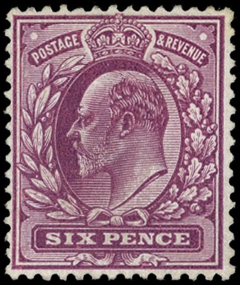 1911-13 Somerset House 6d bright magenta (chalk surfaced paper)