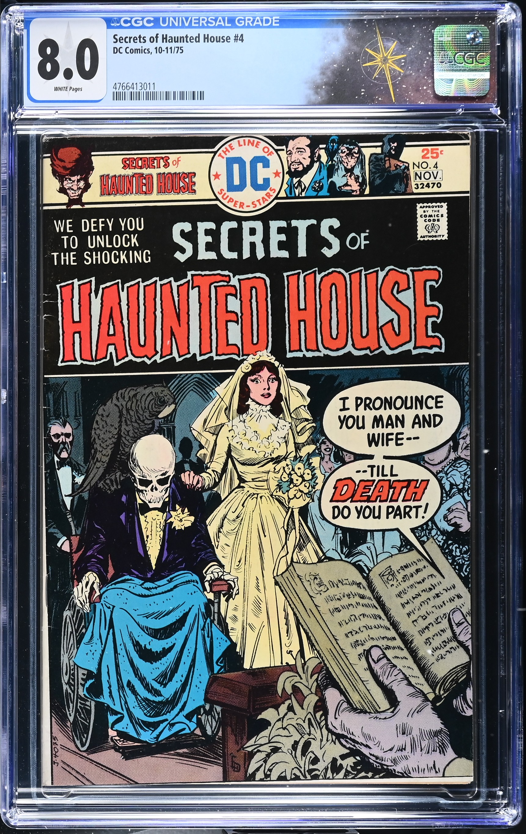 Secrets of Haunted House #4 CGC 8.0 Cover by Luis Dominguez (DC Comics, 1975) White Pages