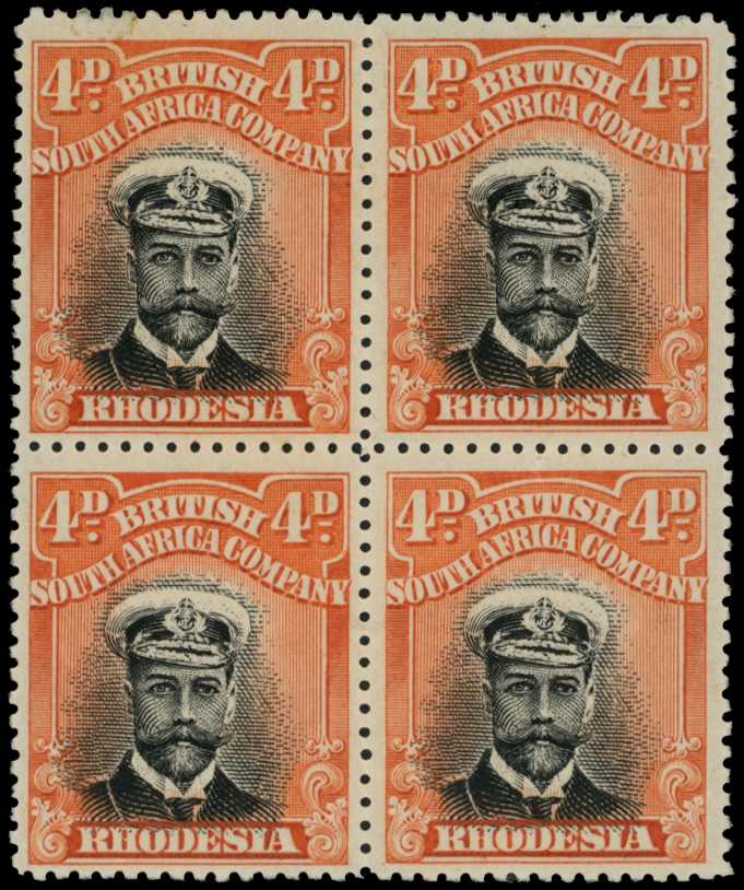 1913-7 4d Head Die I, perf 15. A very fine...