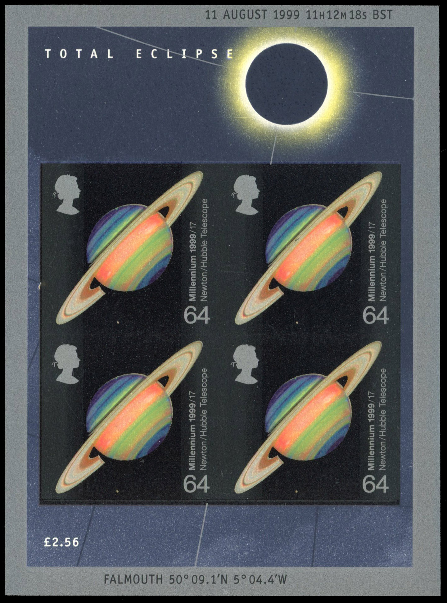 GB SG MS2106a 1999 Eclipse miniature sheet imperforate mint