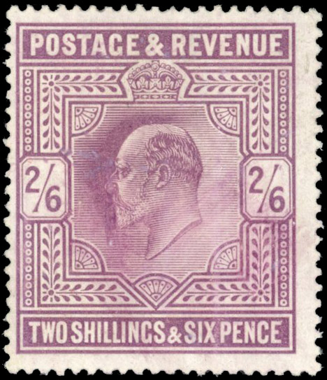 Great Britain 1902-10 2s6d Pale dull purple wmk inverted, SG 261wi