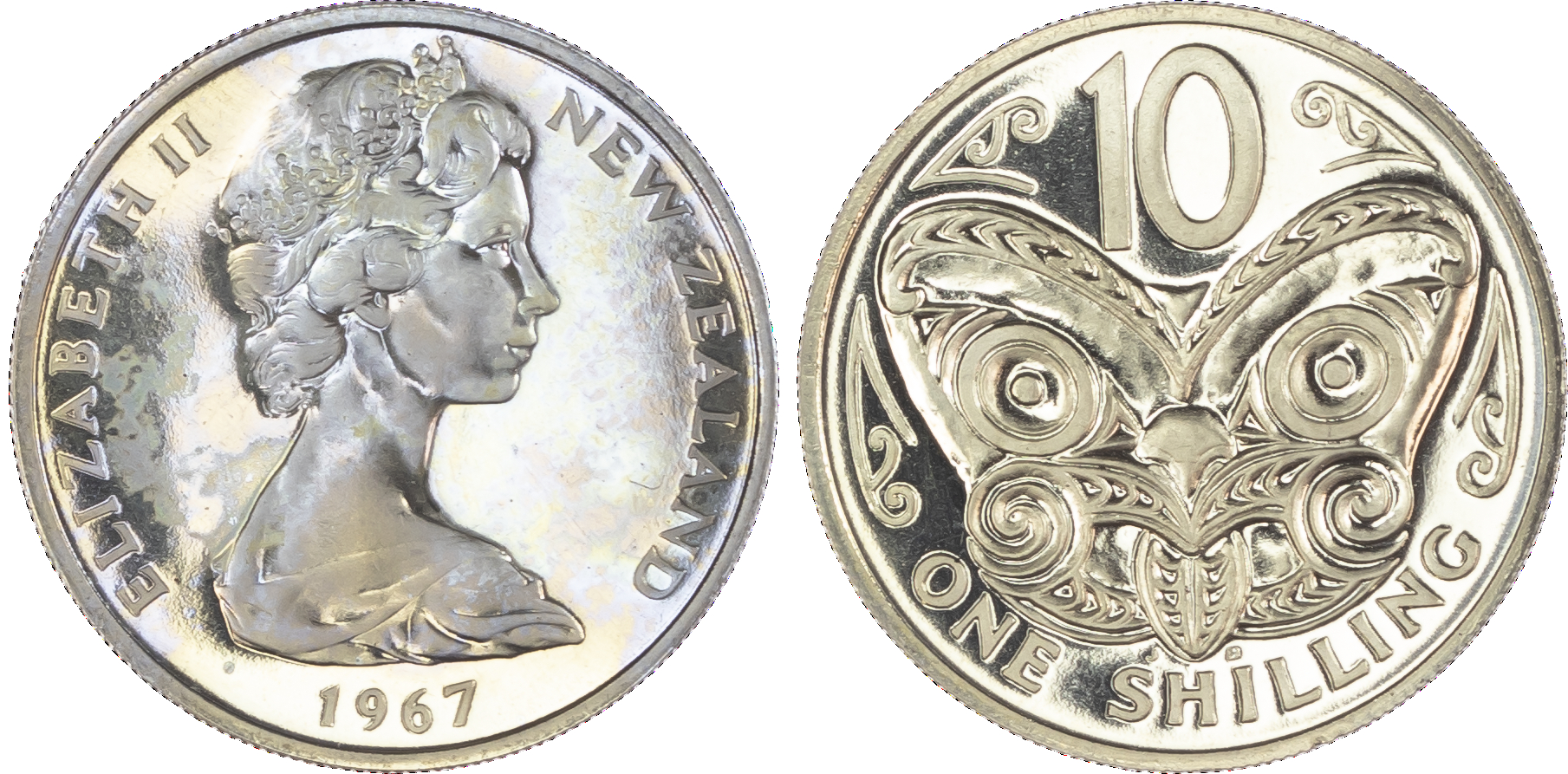 New Zealand, Elizabeth II (1952-2022), First Decimal Proof Set (7), 1967