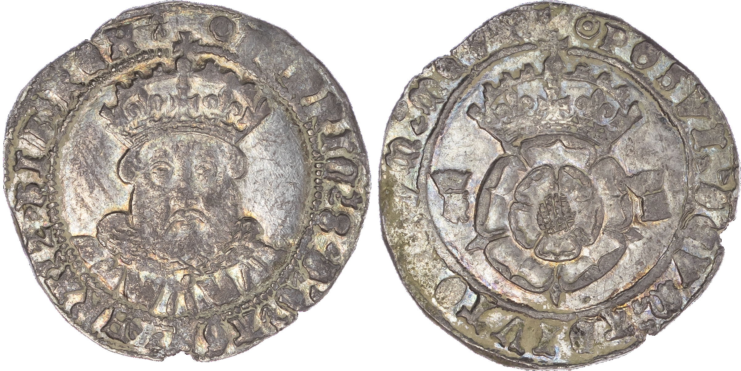 Henry VIII (1509-47), Testoon with a nominal value of twelve pence, issued at Tower mint, Third coinage (1544‑47), mintmark