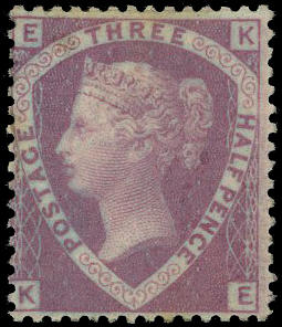 1860 1½d rosy-mauve Pl.1.