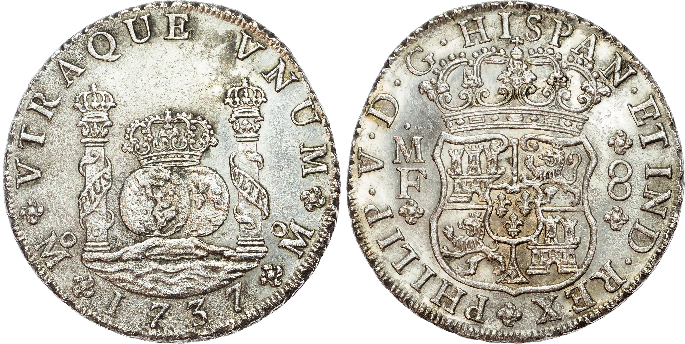 Mexico, Philip V (1700-1746), silver 8 Reales, 1737 - Ex. Rooswijk shipwreck