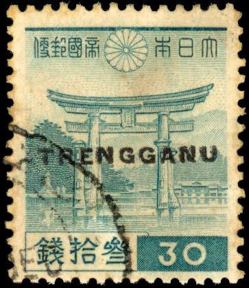 Thai Occupation of Trengganu SG TT34 used