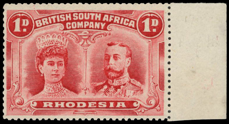 † 1d carmine perf 15 SG 170 mint