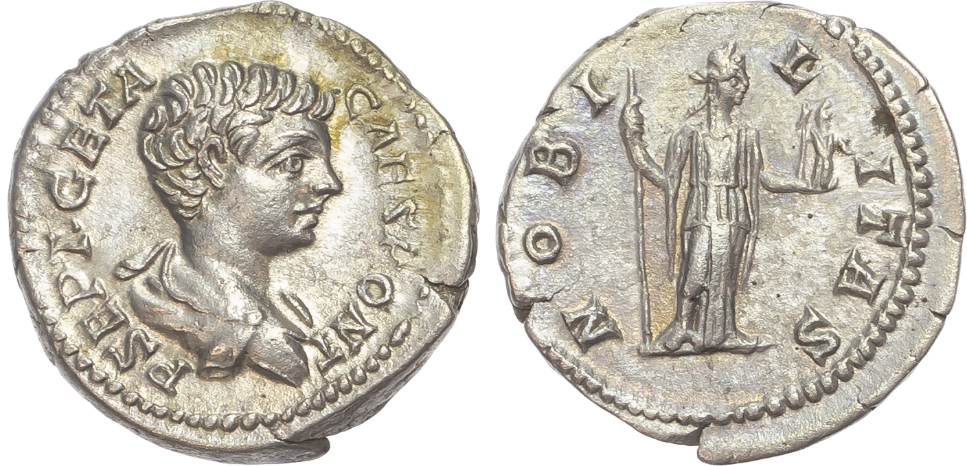 Geta (as Caesar AD 198-209) AR Denarius, Rome, AD 200-205, 3.36g. 