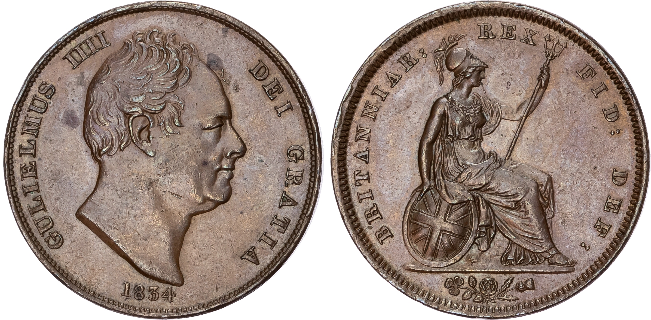 William IV (1830-1837), Penny, 1834