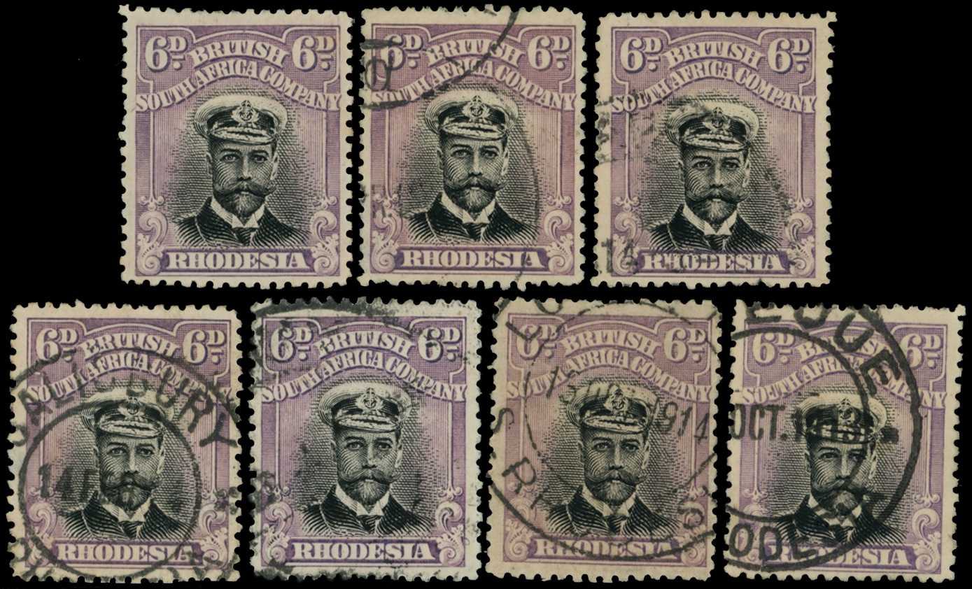 1913-7 6d Head Die I, perf 14. Mint example...