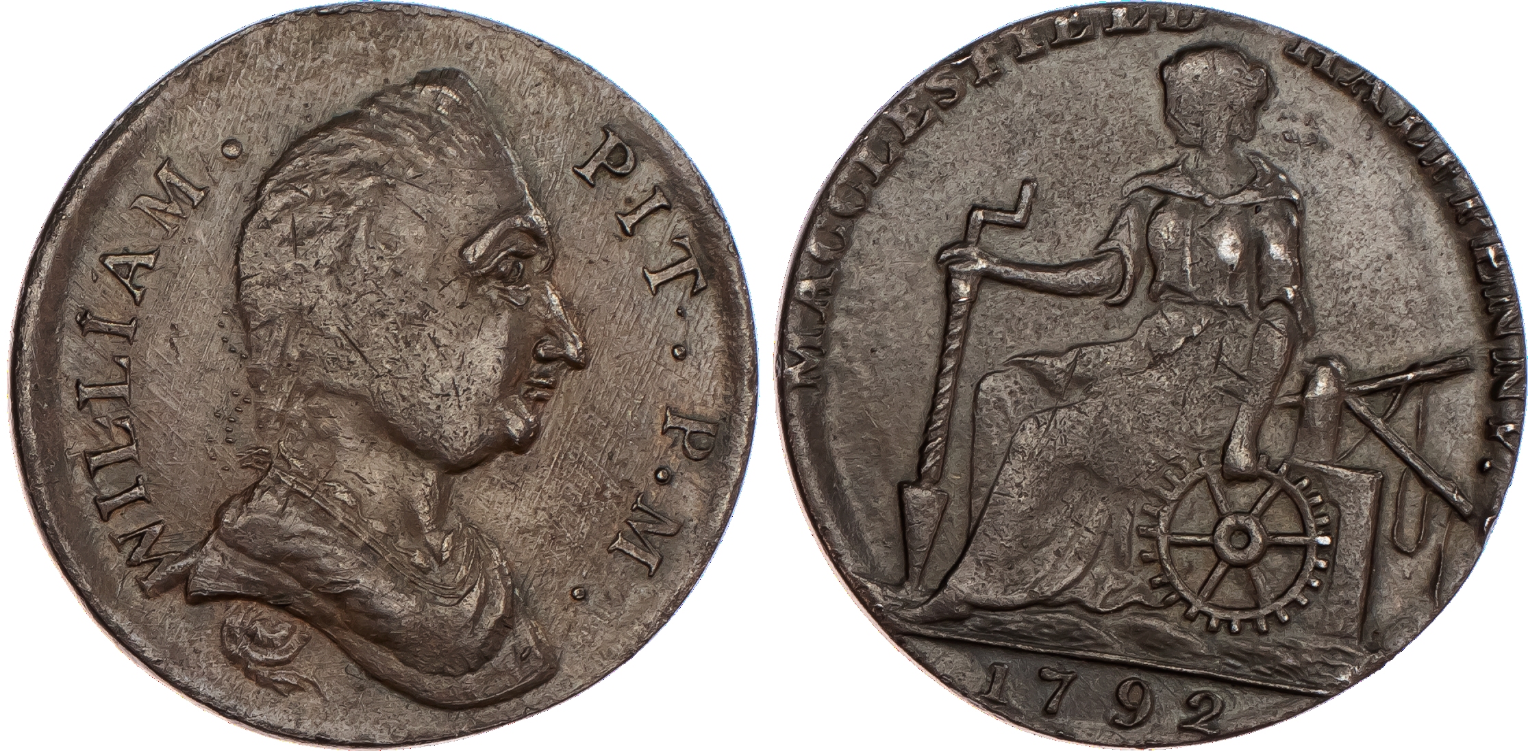 Macclesfield, Contemporary counterfeit of a...