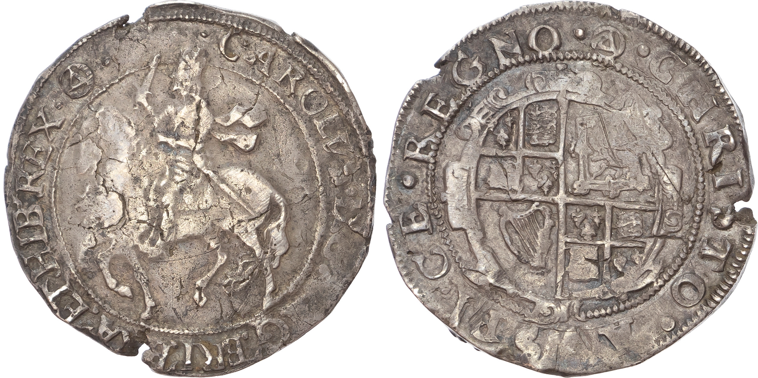 Charles I (1625-1649), AR Halfcrown, Group IV, Type 4.