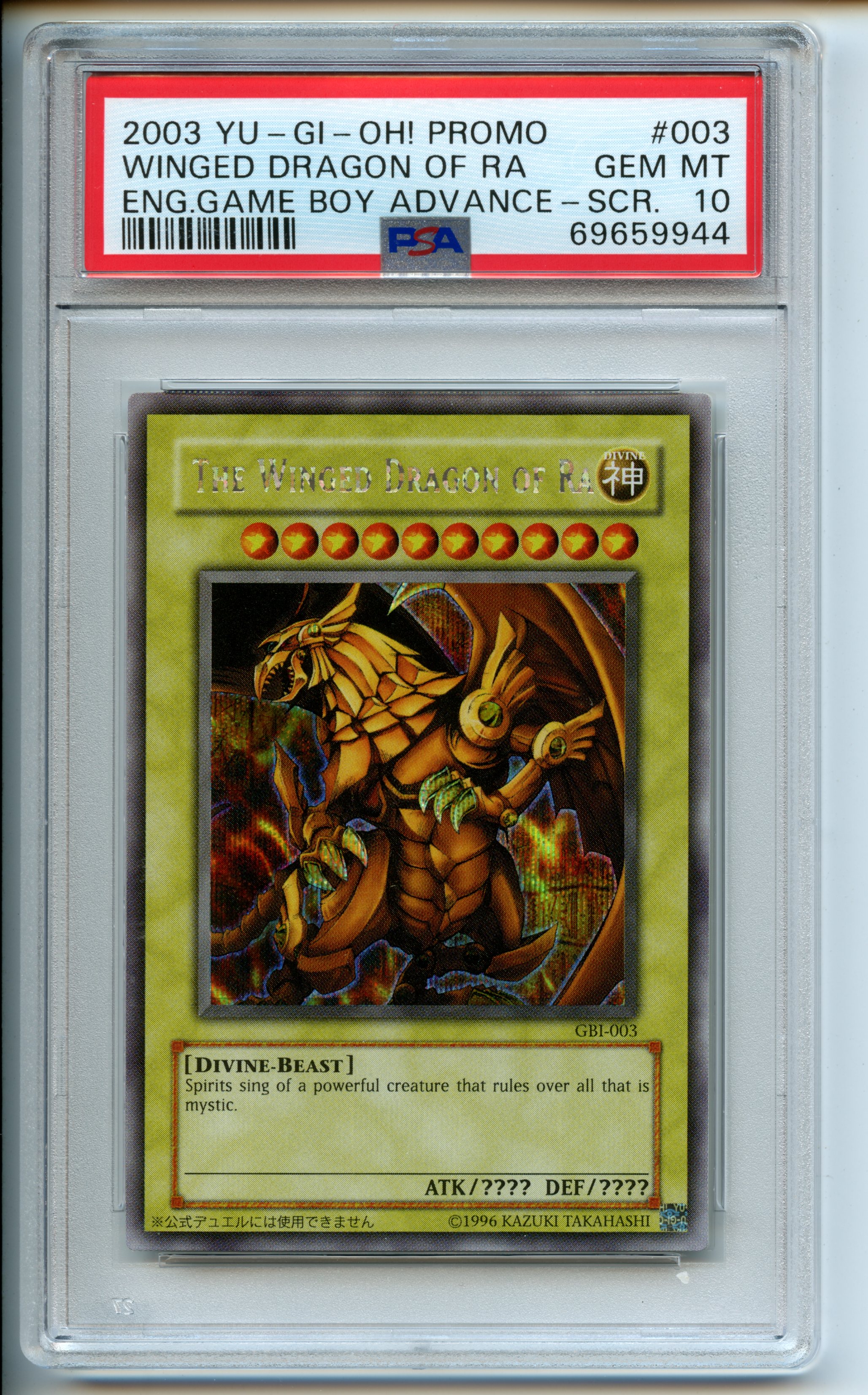Yu-Gi-Oh! - The Winged Dragon of Ra - Duel Monster International Game Boy Advance - PSA 10
