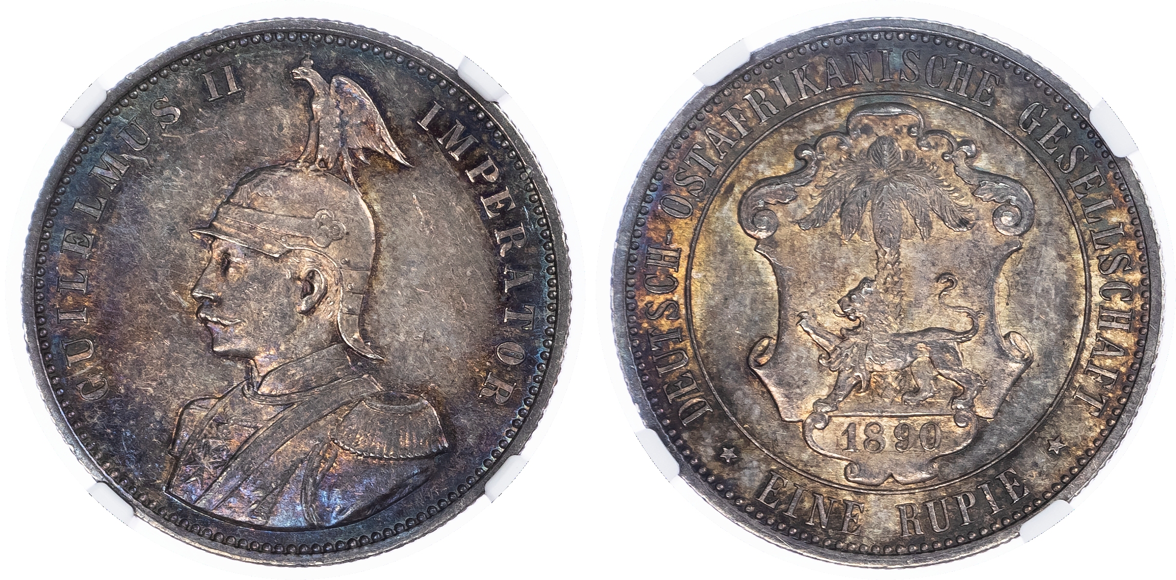 German East Africa. Wilhelm II AR 1 Rupie. 1890. 