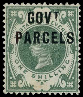 Officials; Govt. Parcels. 1890 1/- dull...