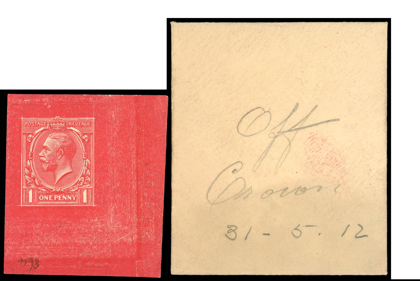 GB SG 357 1912 1d Die Proof