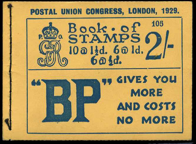 1929 (June) 2/- PUC booklet (#105), perfs...