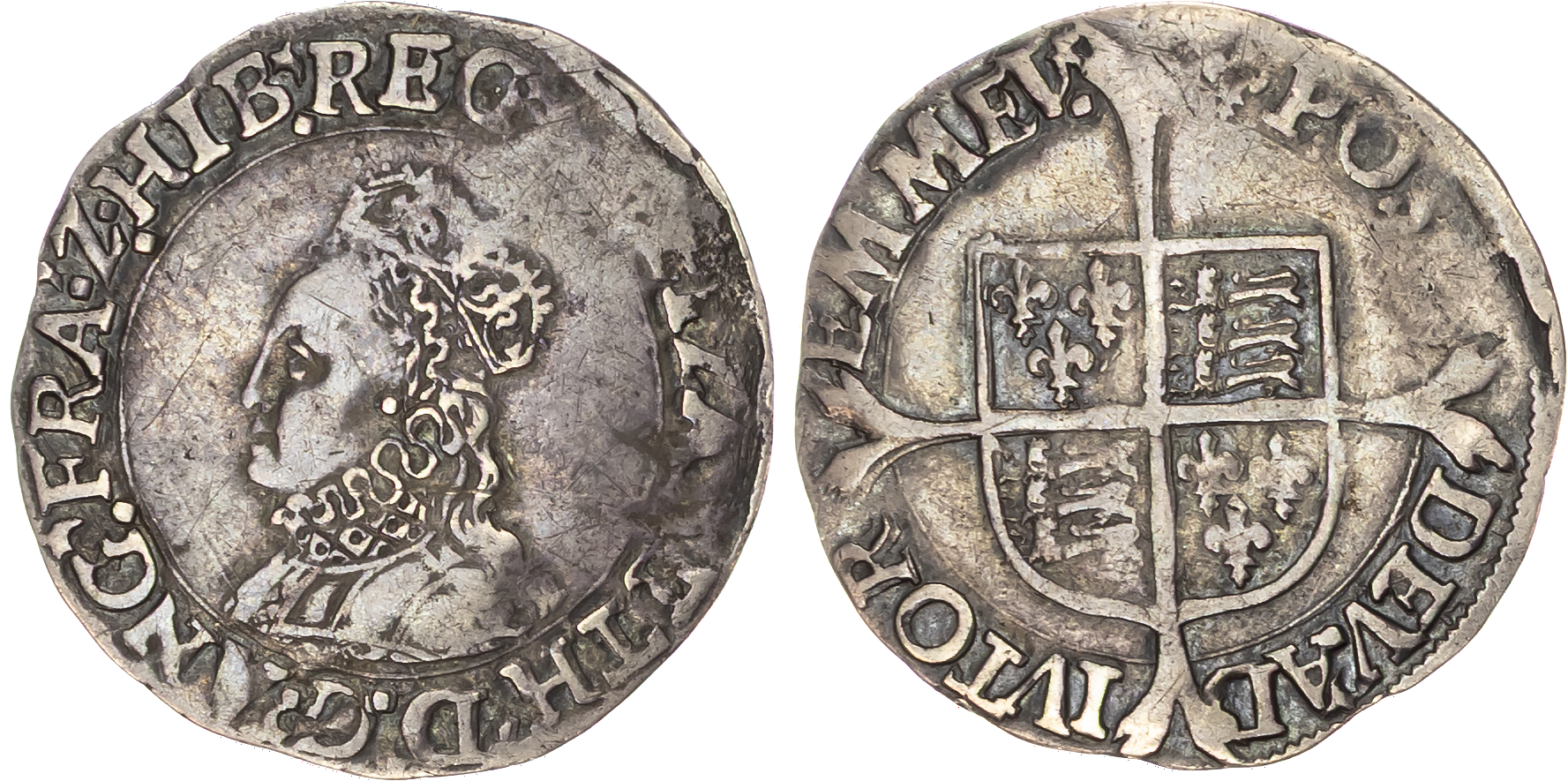 Elizabeth I (1558-1603) Groat, first issue, mintmark lis.