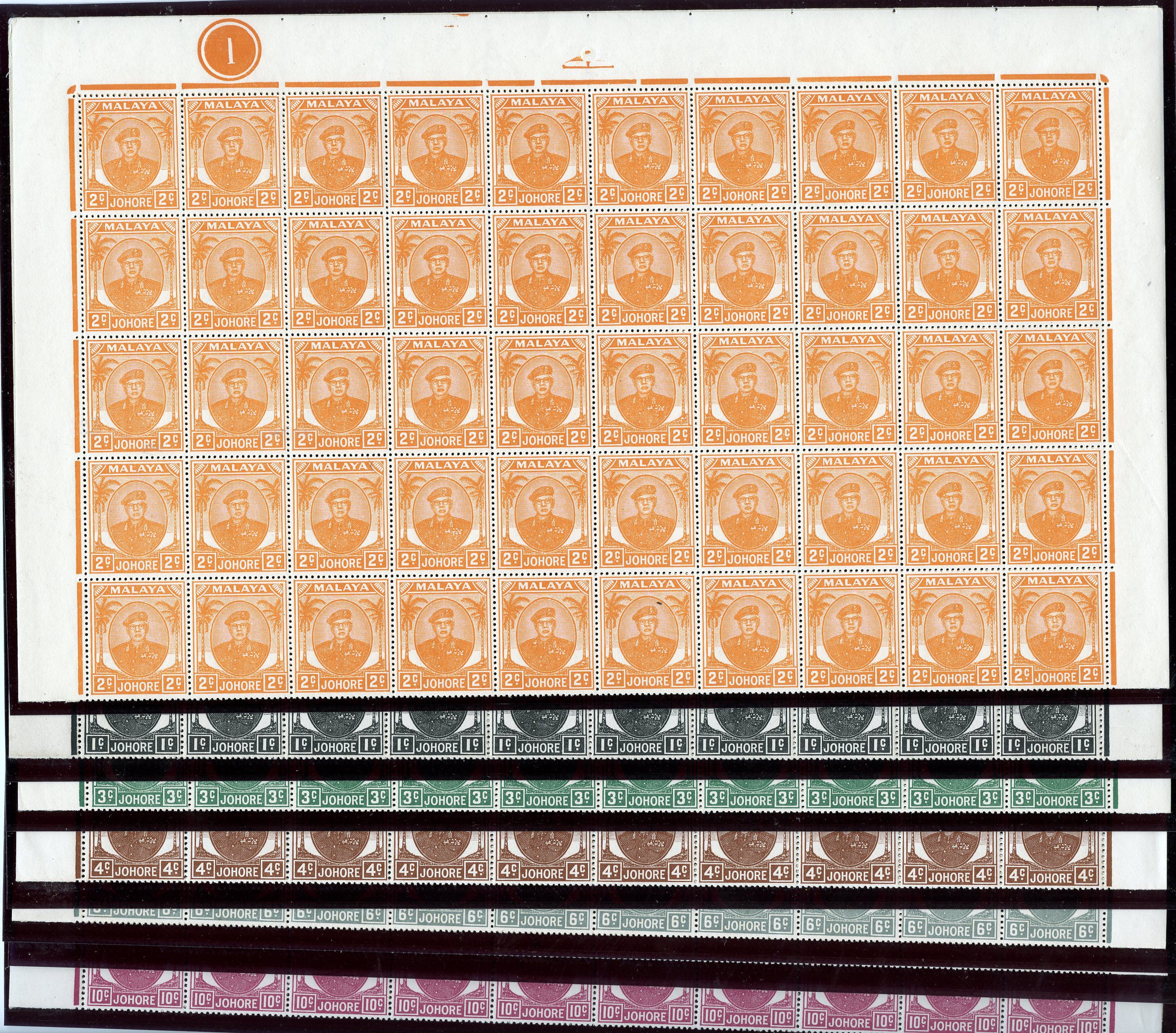 Johore SG 133/144 original values blocks...
