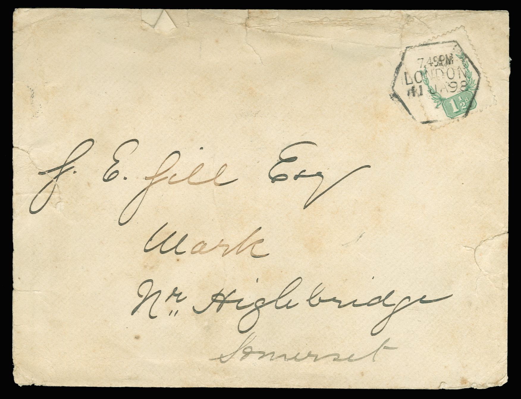 Great Britain 1887 (COVER) SG198var