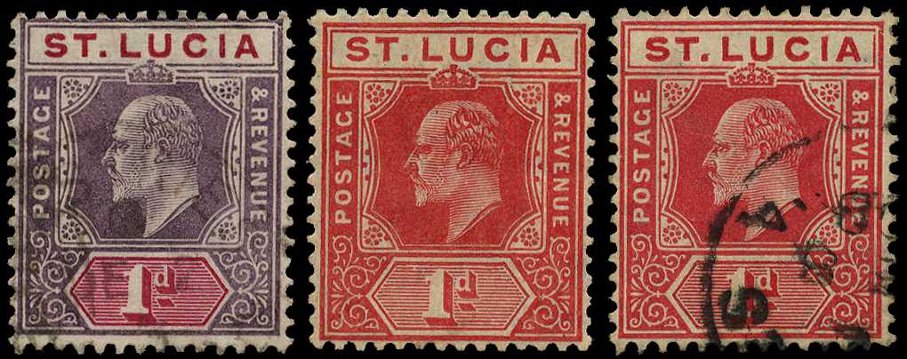 1902 1d dull purple and carmine used and 1907...