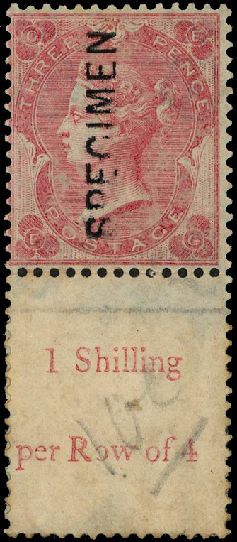 1861 3d Rose Pl.2. (State 1 with shaded spandrels). SPECIMEN