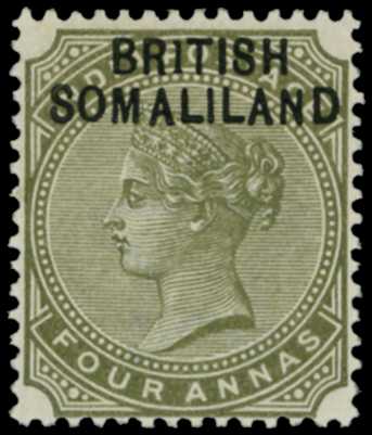 1903 4a QV slate-green, variety "BR1TISH"...