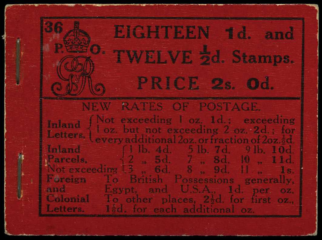 1915 (Nov) 2s.0d. booklet (Edition No. 36),...