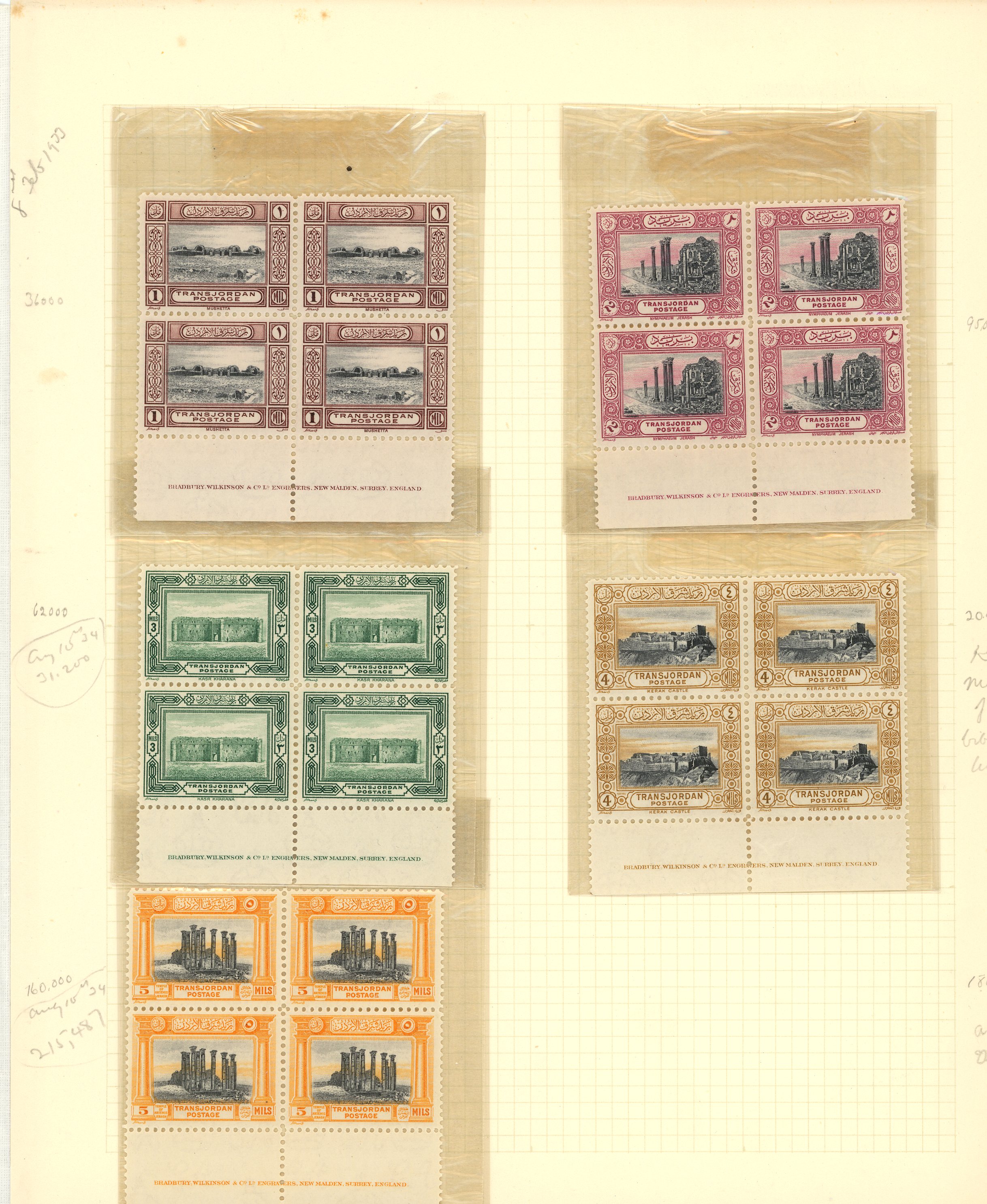 1933 pictorial issues, mint in marginal...