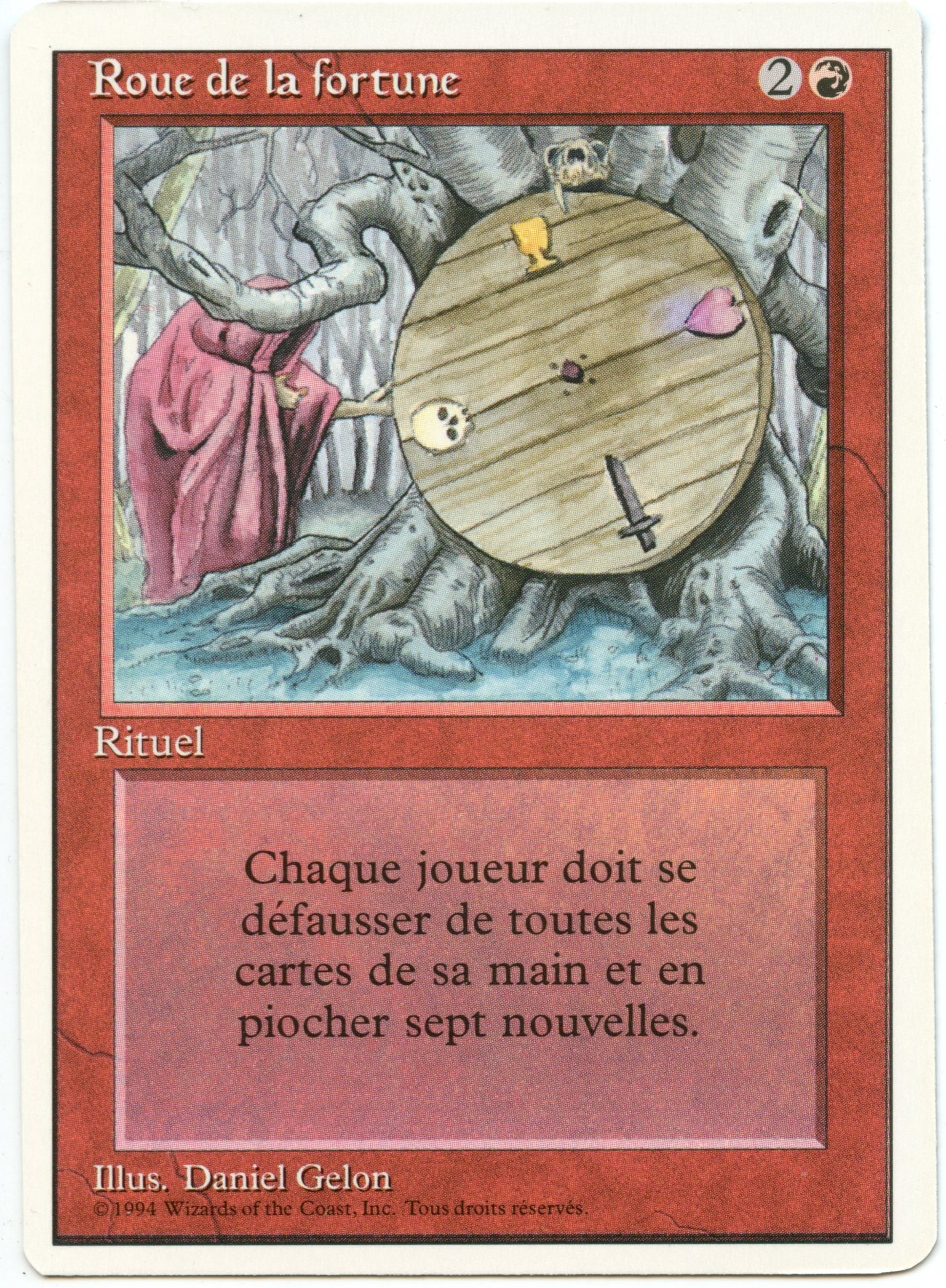 Magic The Gathering - Wheel of Fortune French language - Foreign White Bordered - Near Mint