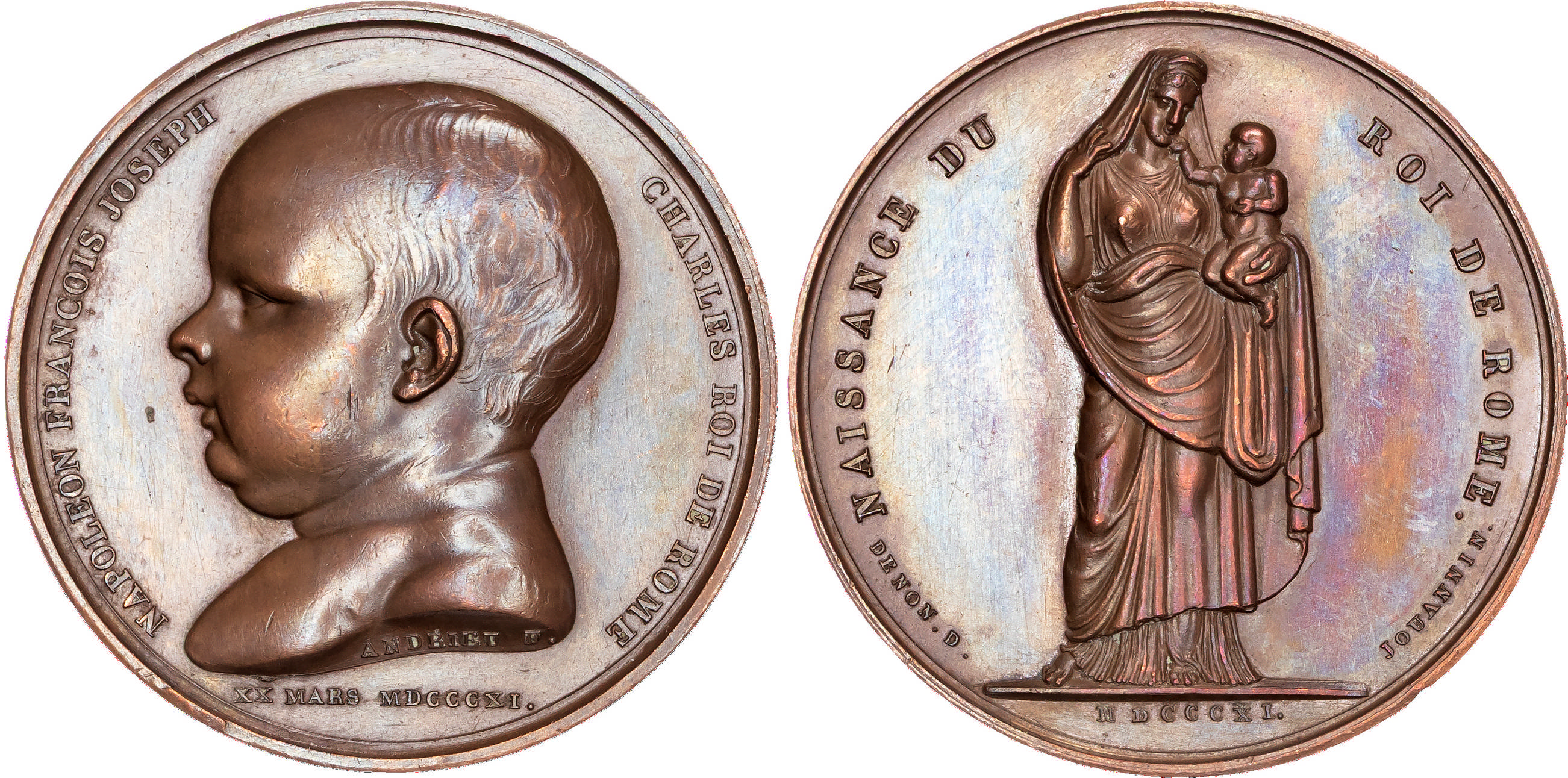 France, First Empire. Napoléon I, The Birth of Napoléon II, the King of Rome.