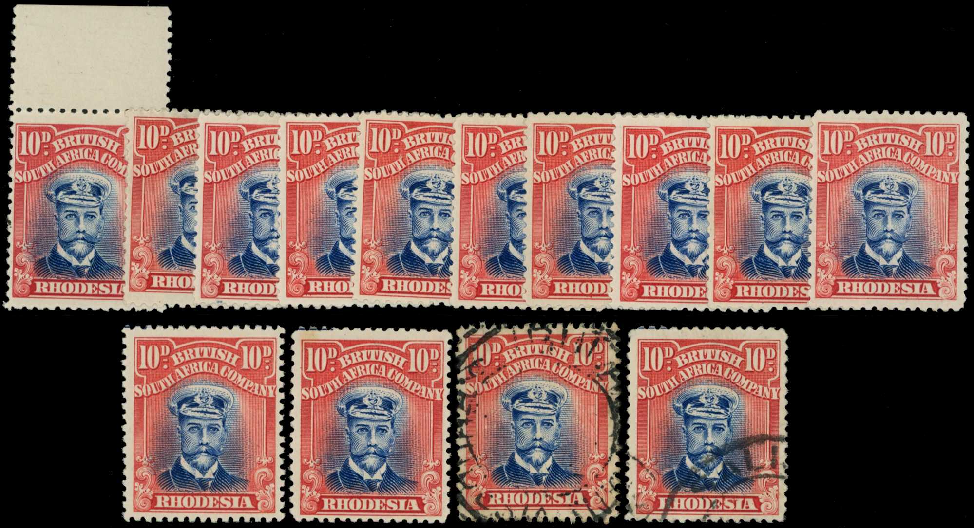 1922-4 10d Head Die IIIB, perf 14, white...