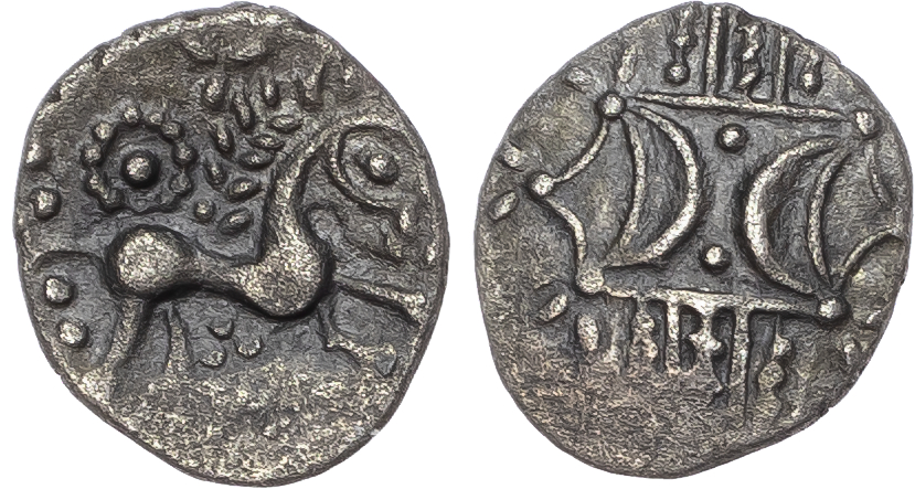 Iceni, Anted (c. AD 10-30) AR Unit, ‘Antedi E’ type, 1.08g. 