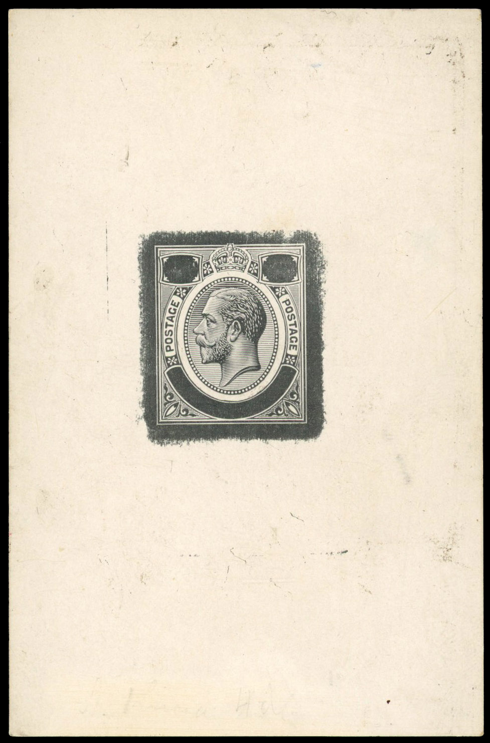 British Commonwealth small Nyasaland POSTAGE POSTAGE die proof