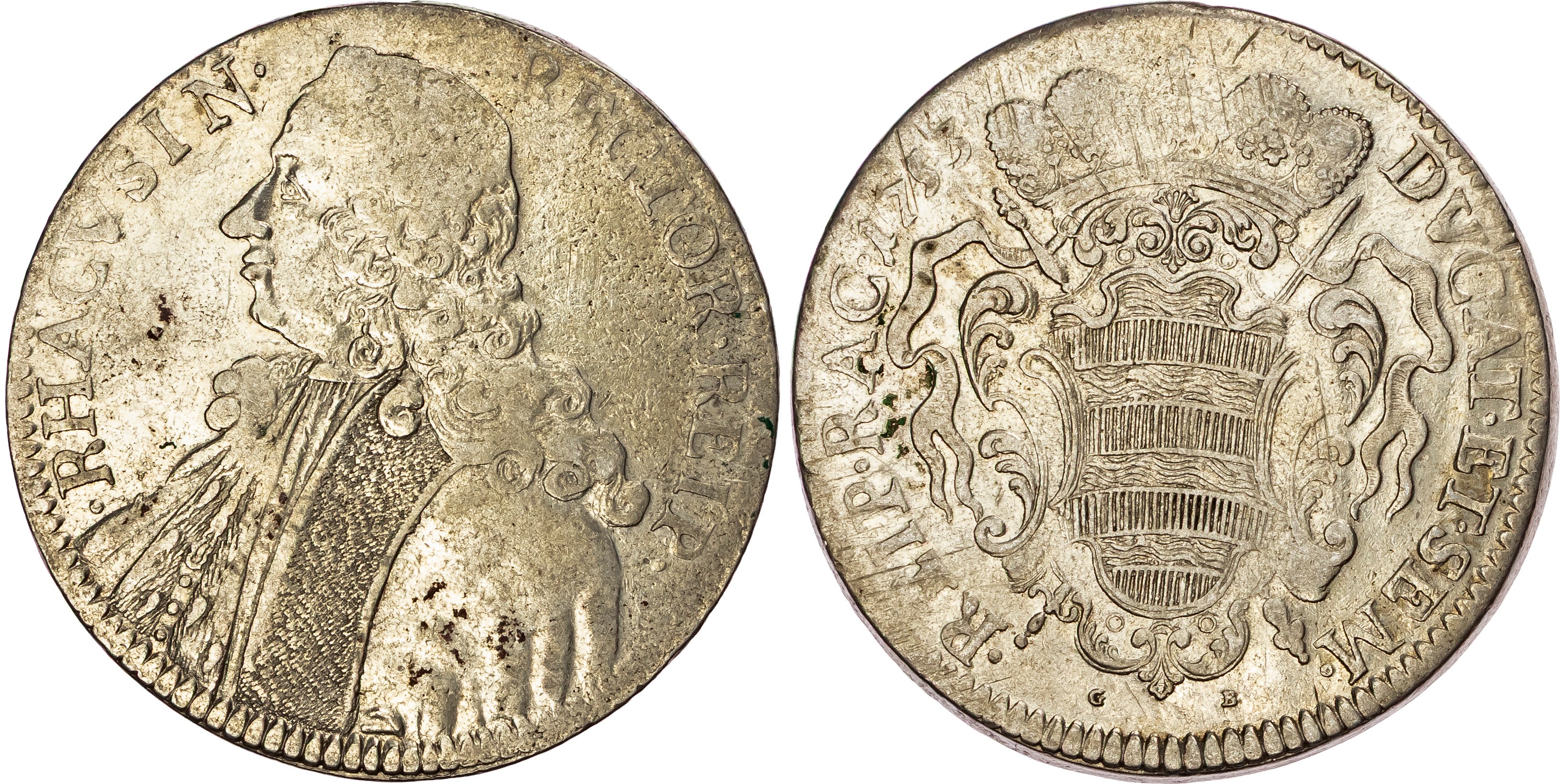 Croatia, Ragusa (Dubrovnik), silver Tallero, 1753