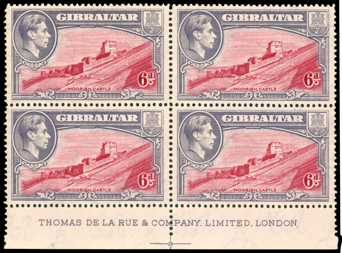 Gibraltar SG 126a imprint block mint