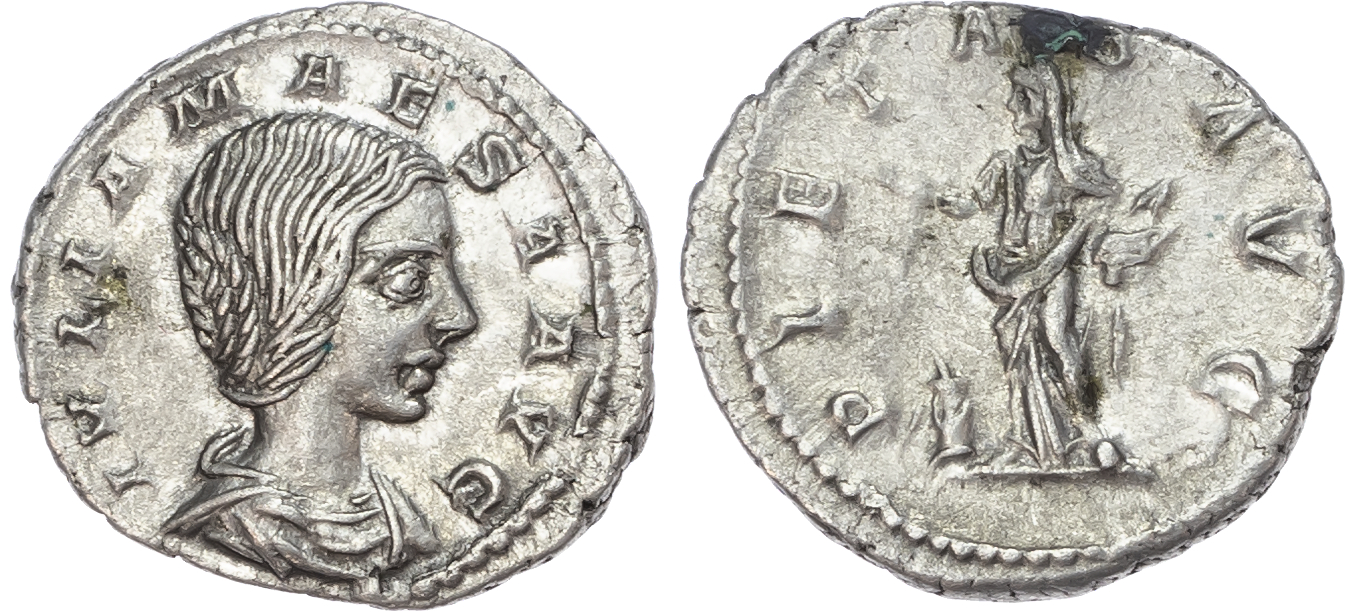 Julia Maesa, grandmother of Elagabalus (AD 218-222) AR Denarius, Rome, AD 218-220, 3.12g.
