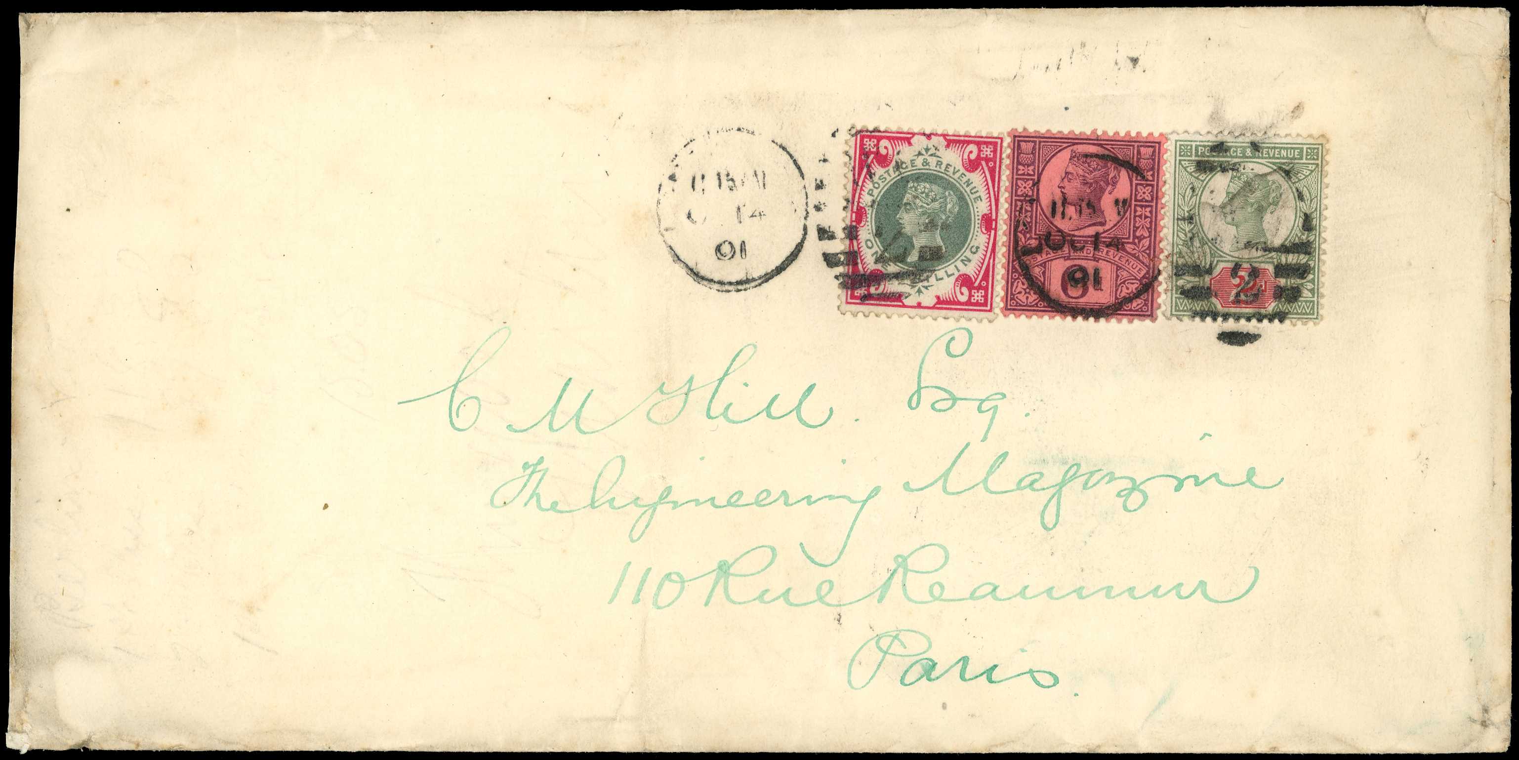 Postal History. 1901 envelope to The...