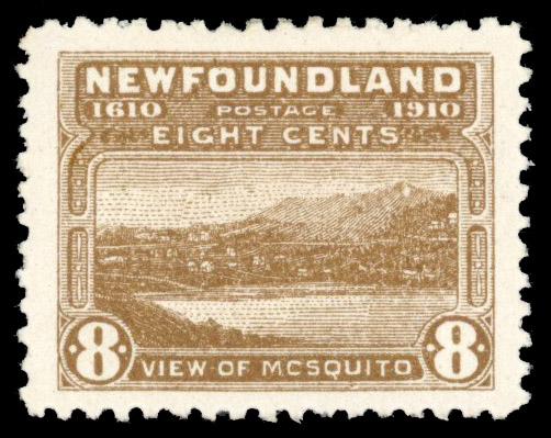 Newfoundland SG 101 1910 8c MCSQUITO variety mint