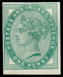 GB 1881 SG 172 1d colour trial