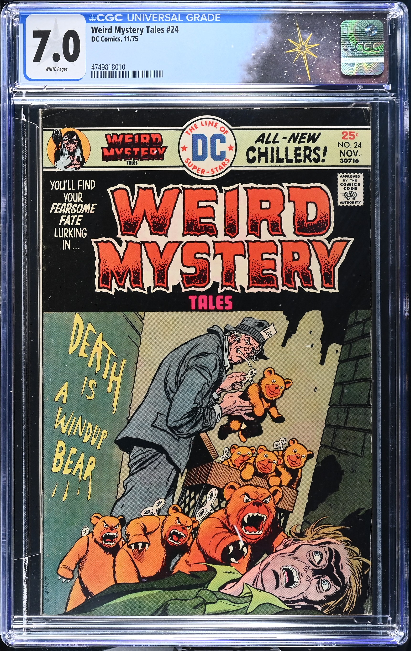 Weird Mystery Tales #24 CGC 7.0 Cover by Joe Orlando Final Issue of Series (DC Comics, 1975) White Pages