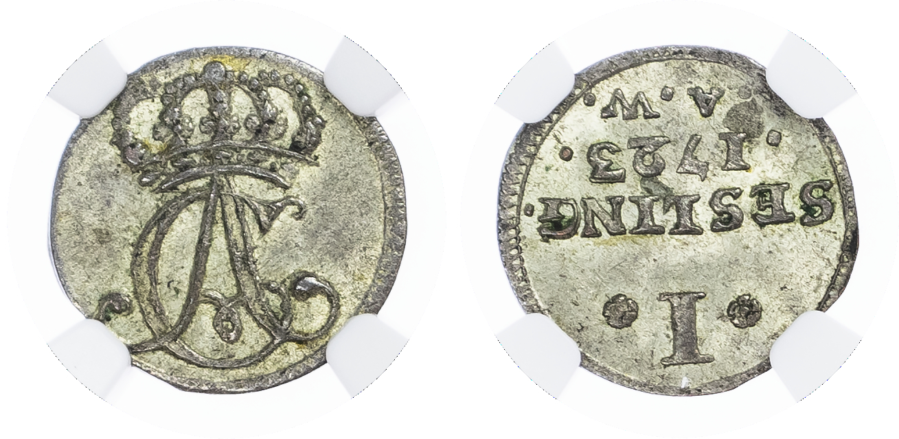 Germany, States. Lubeck AR 1 Seschling. 1723 AW.